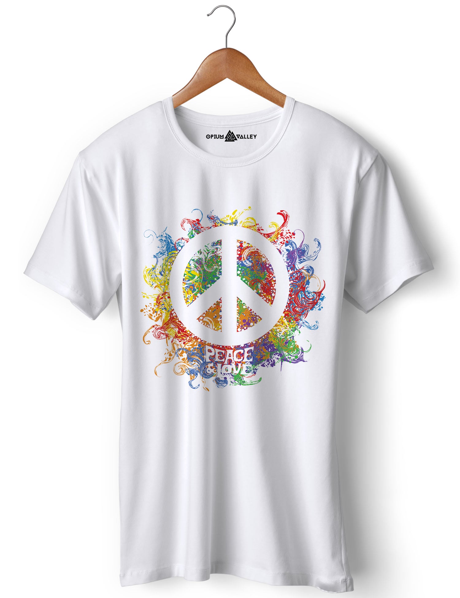 Retro Peace & Love T-shirt - Vibrant Colors