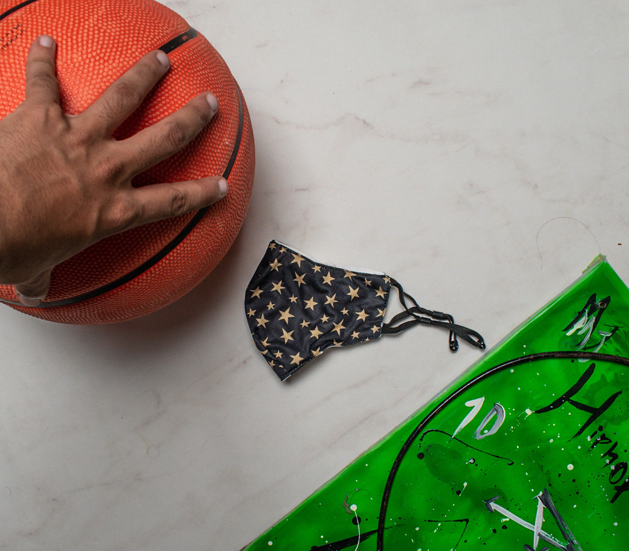Designer Face Mask (3-layer with filter pocket & Nose Clip & Adjustable earloop): STELLAR
