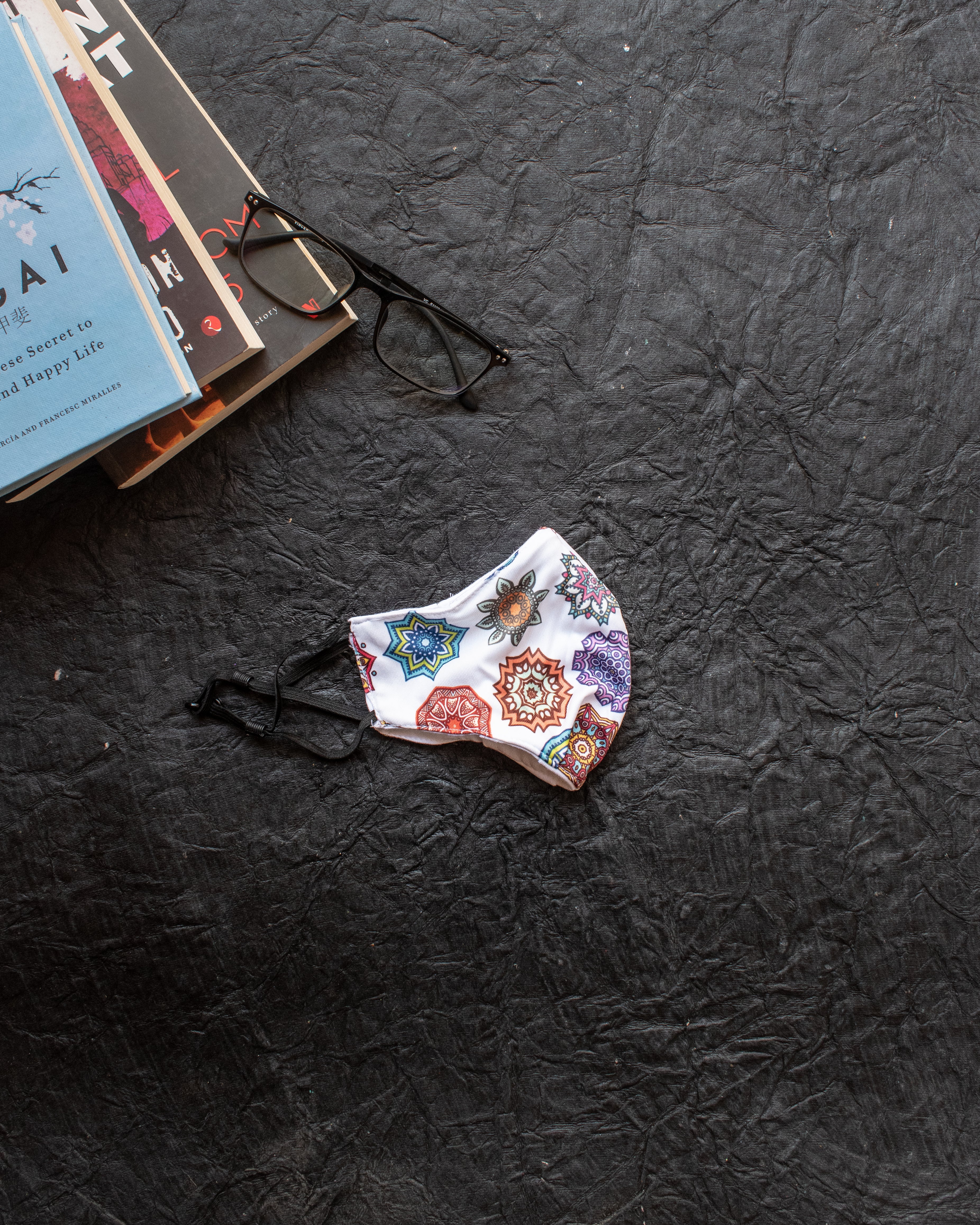 Designer Face Mask (3-layer with filter pocket, Nose Clip & Adjustable Earloop): MANDALA