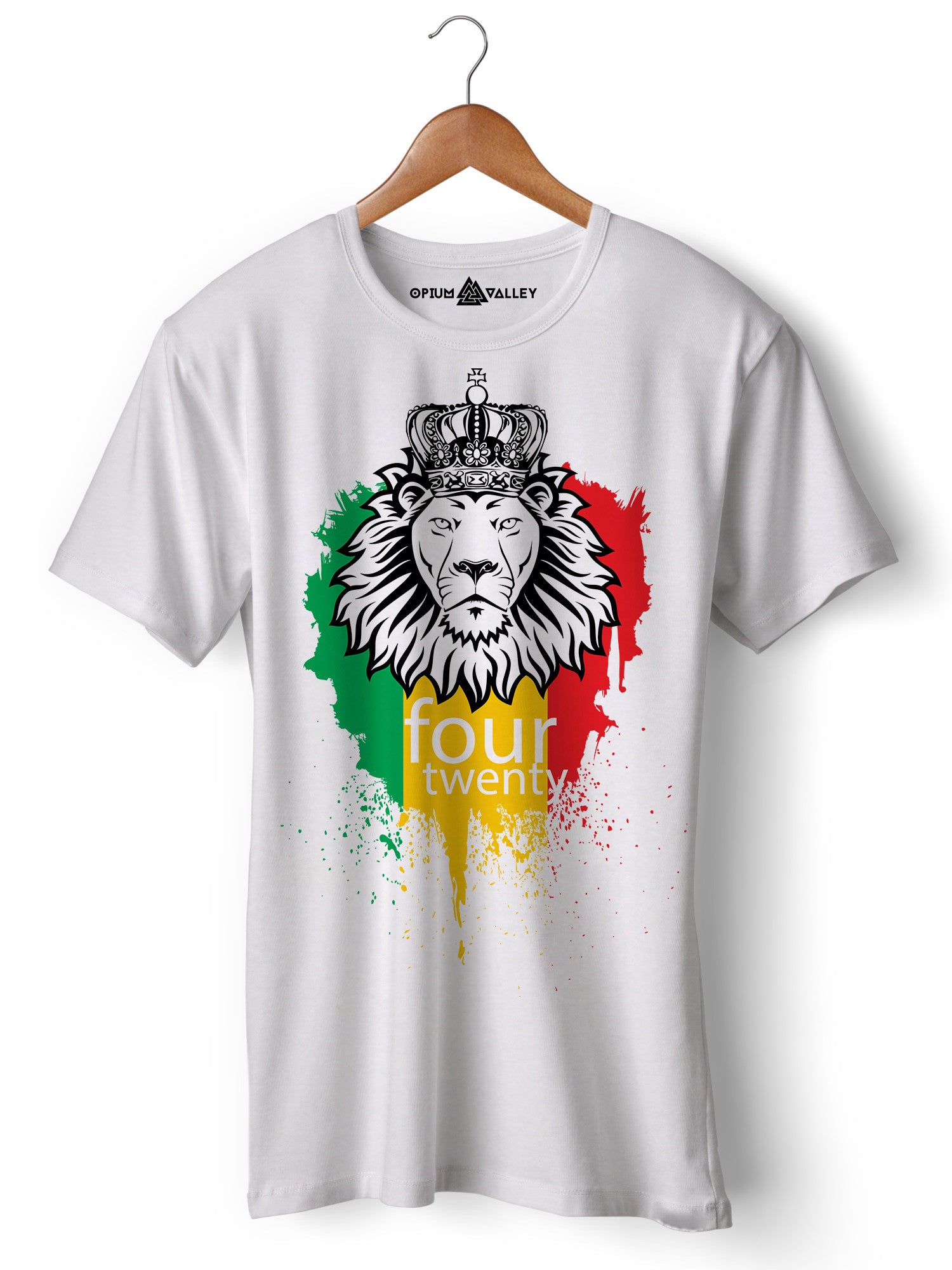 Men's Rasta Lion Graphic T-Shirt - Bold Reggae Inspired Design