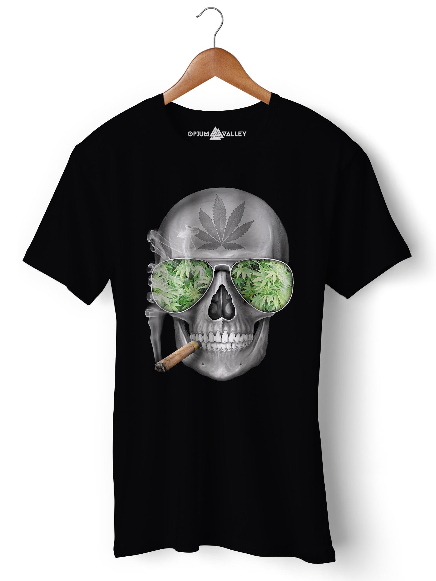 Skull Weed - Round Neck T-Shirt - Opium Valley