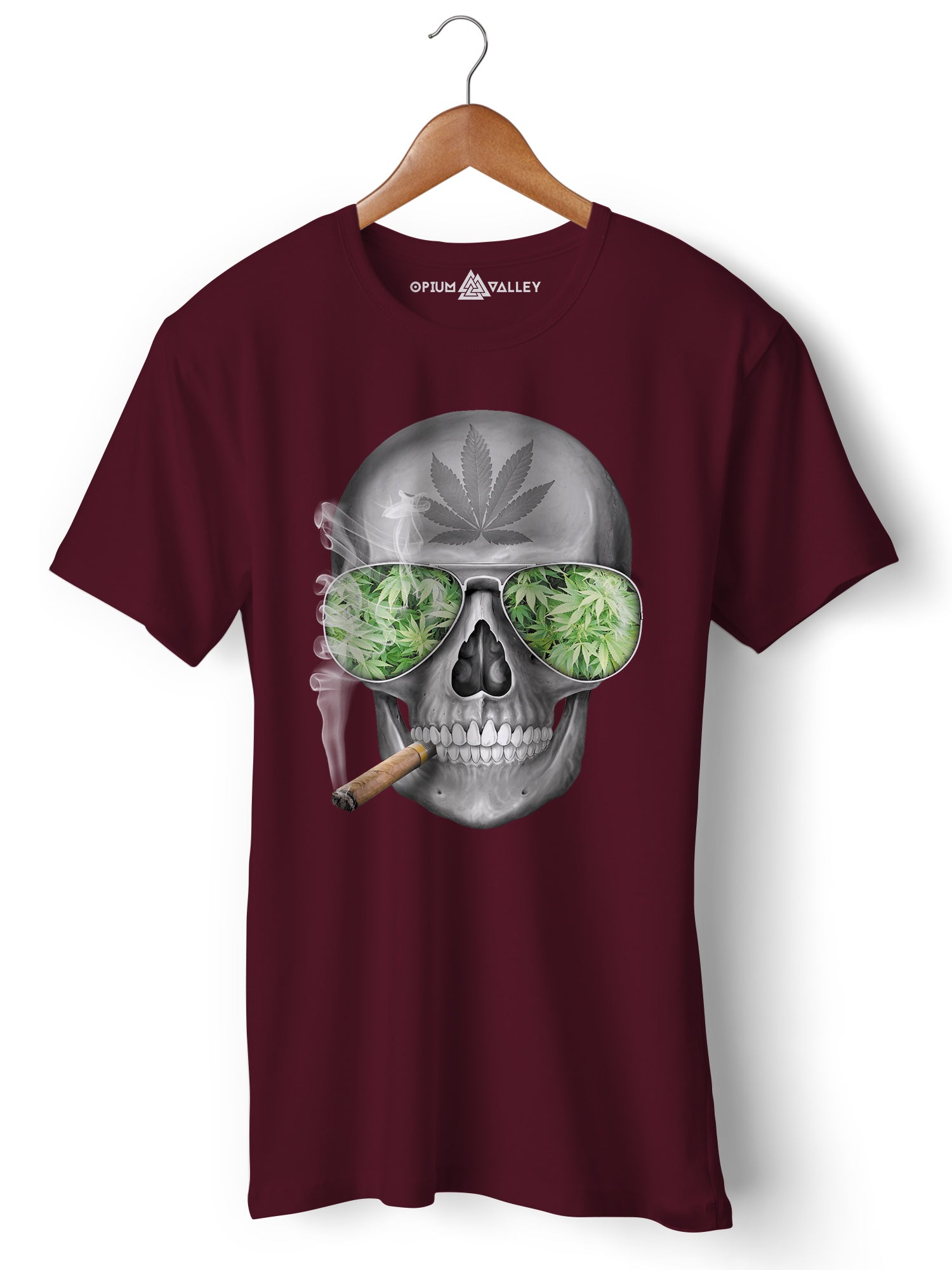 Skull Weed - Round Neck T-Shirt - Opium Valley