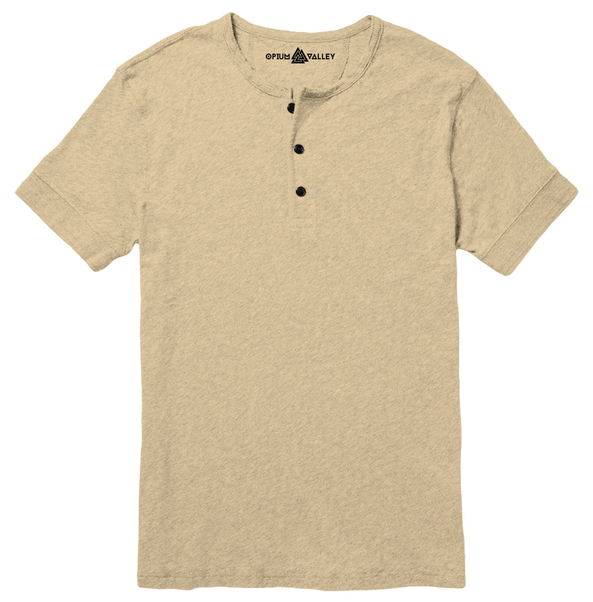 Beige - Henley T-Shirt - Opium Valley