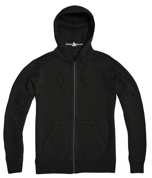 Black - Zipper Hoodie - Opium Valley
