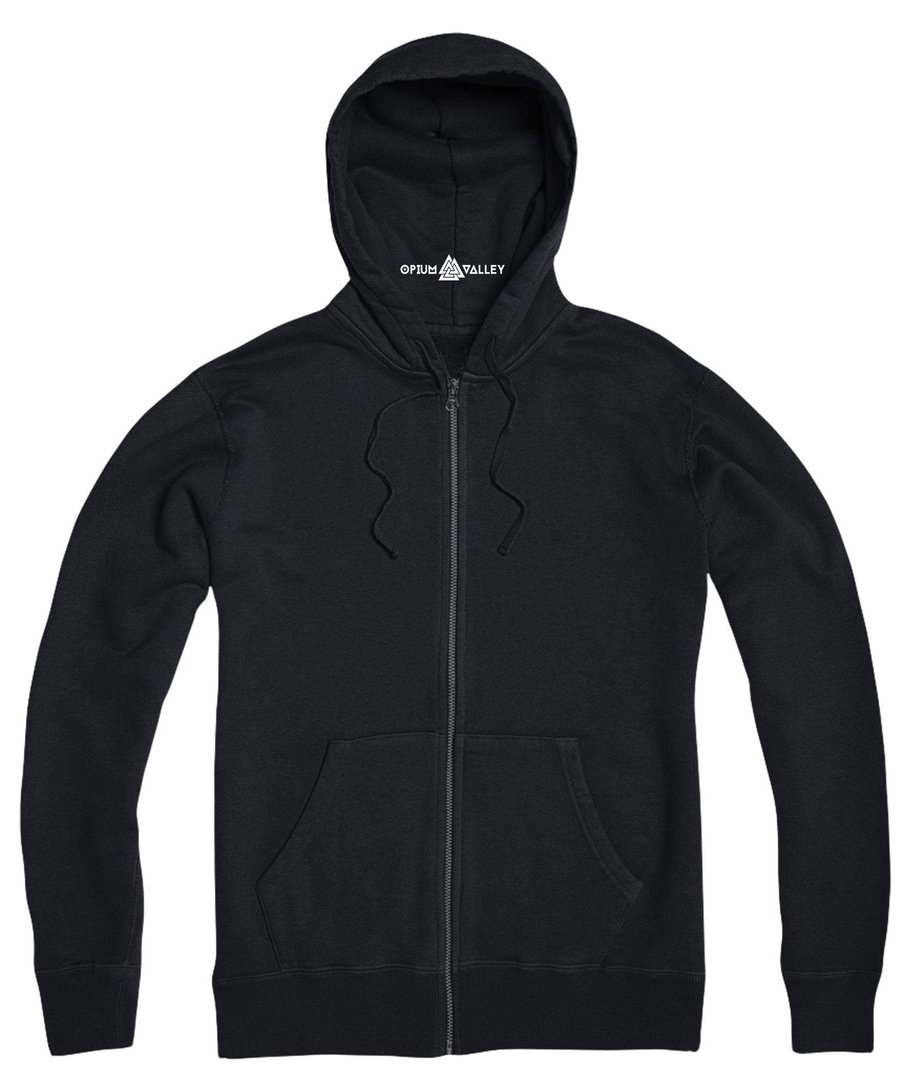 Blue- Zipper Hoodie - Opium Valley