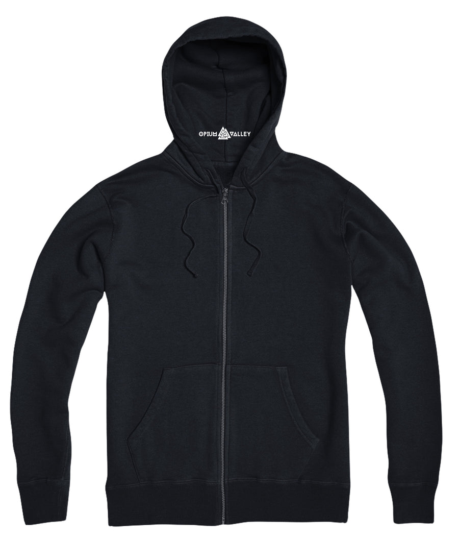 Blue- Zipper Hoodie