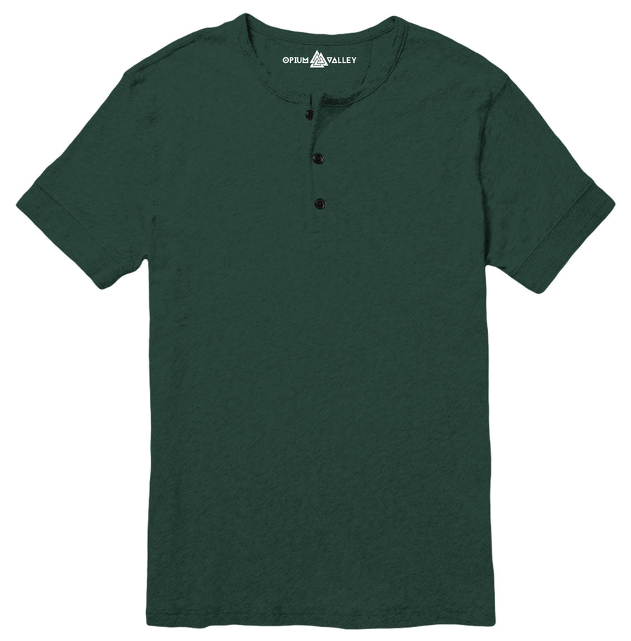 Bottle Green - Henley T-Shirt