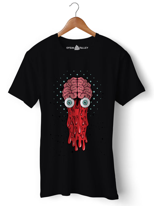 Men's Brain Bad Graphic T-Shirt - Hilarious and Edgy Design