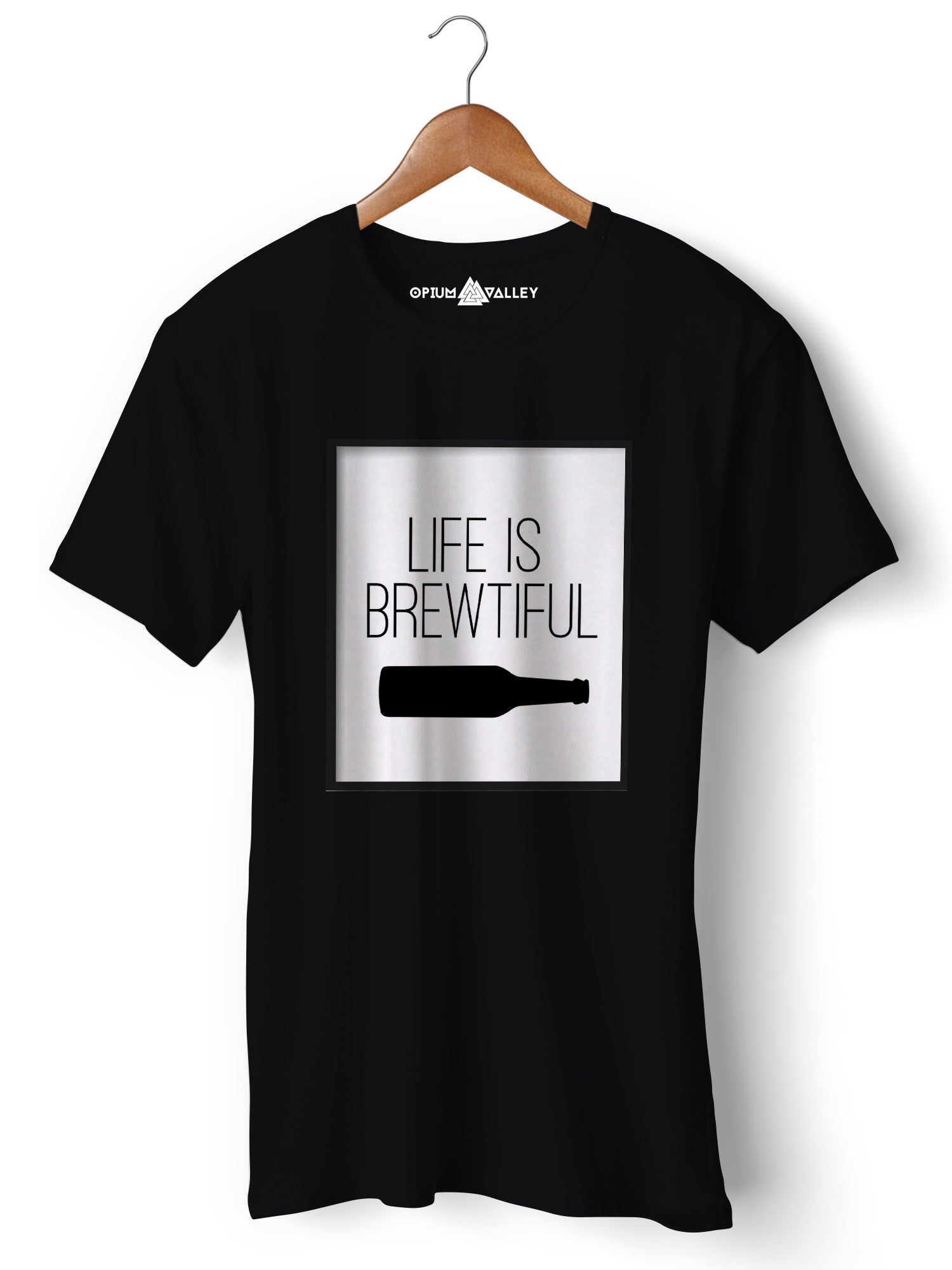 Men's Life is Brewtiful Graphic T-Shirt - Funny Coffee Pun Design