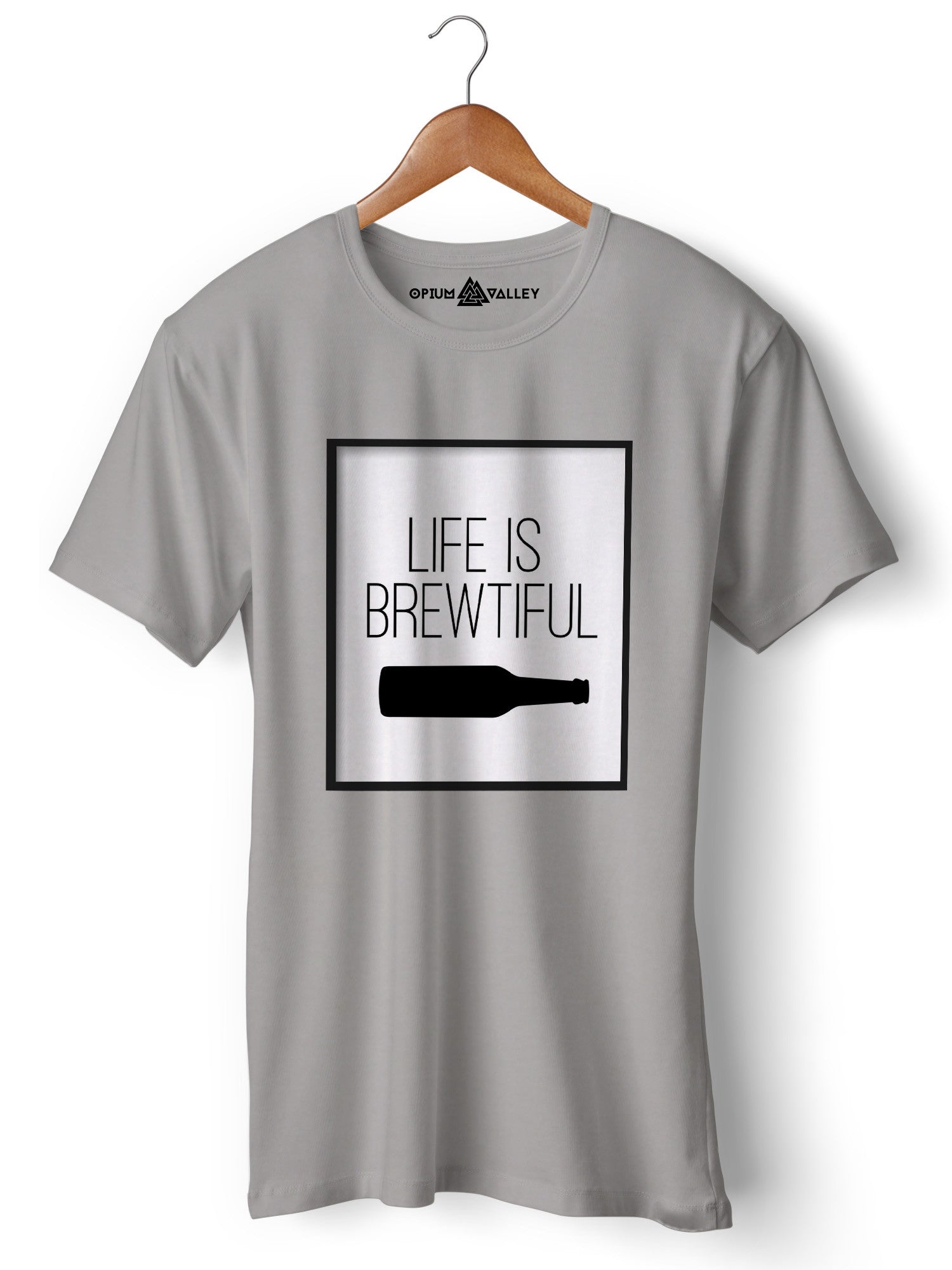 Men's Life is Brewtiful Graphic T-Shirt - Funny Coffee Pun Design