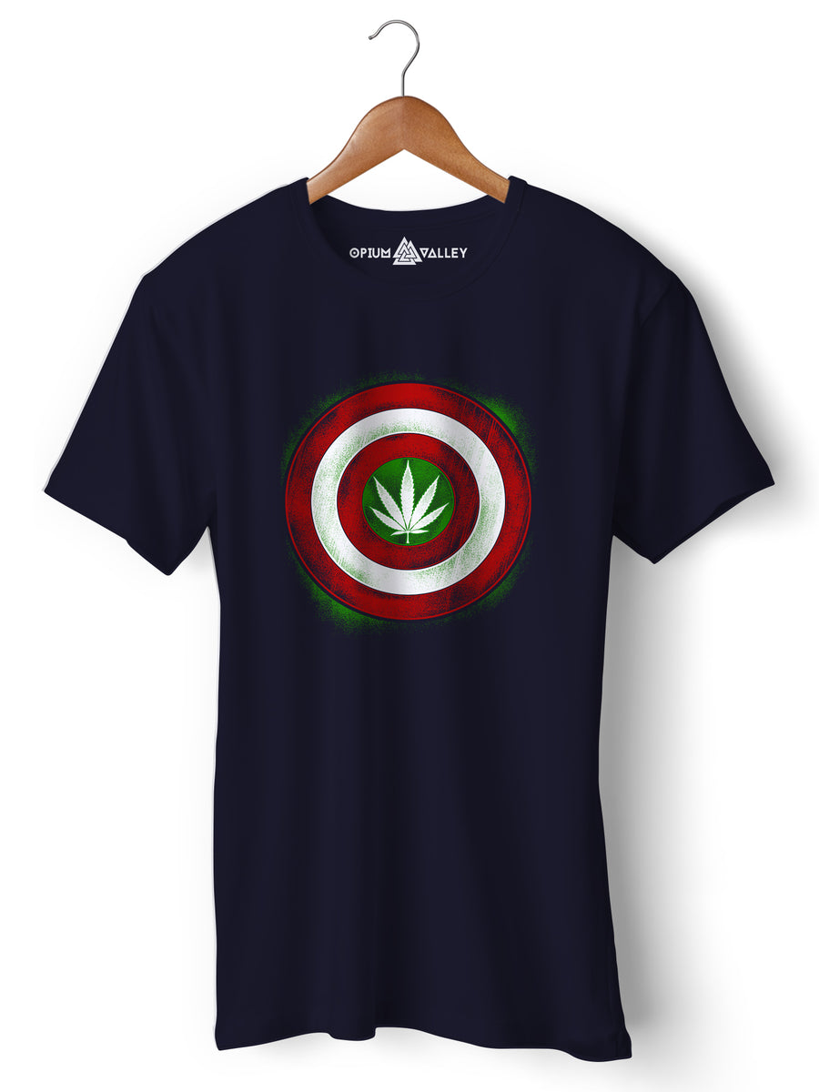 Captain Kush - Round Neck T-Shirt
