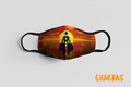 Designer Face Mask (3-layer with filter pocket): CHAKRAS