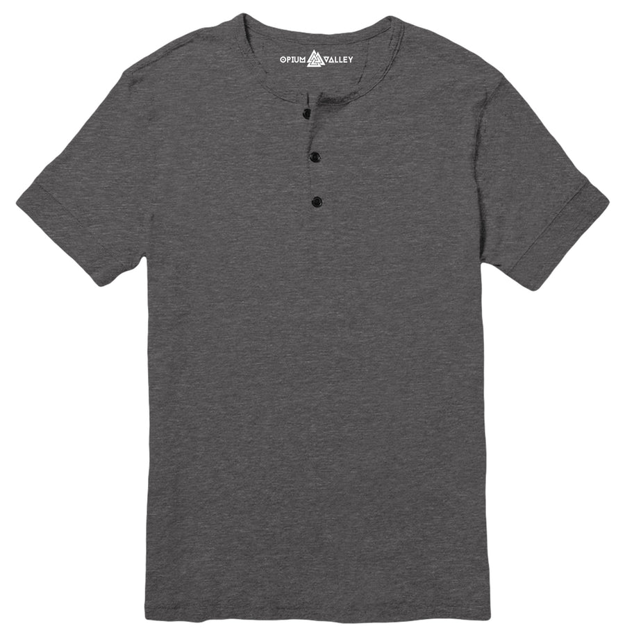 Charcoal Melange - Henley T-Shirt