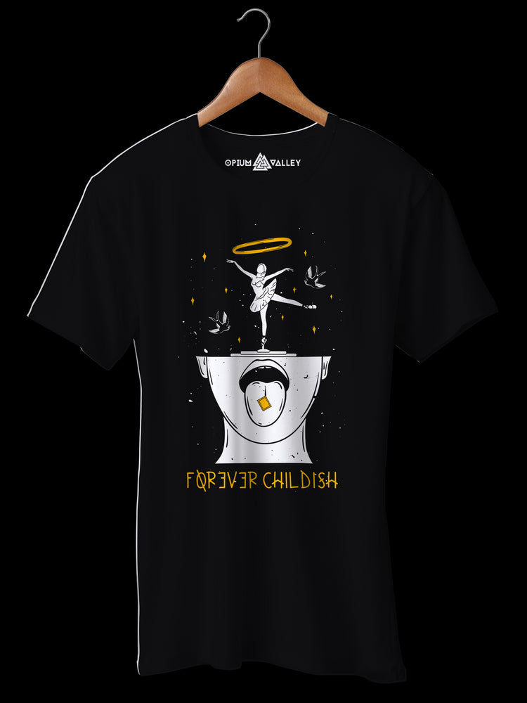 The Hippie Kid - Round Neck T-Shirt - Opium Valley