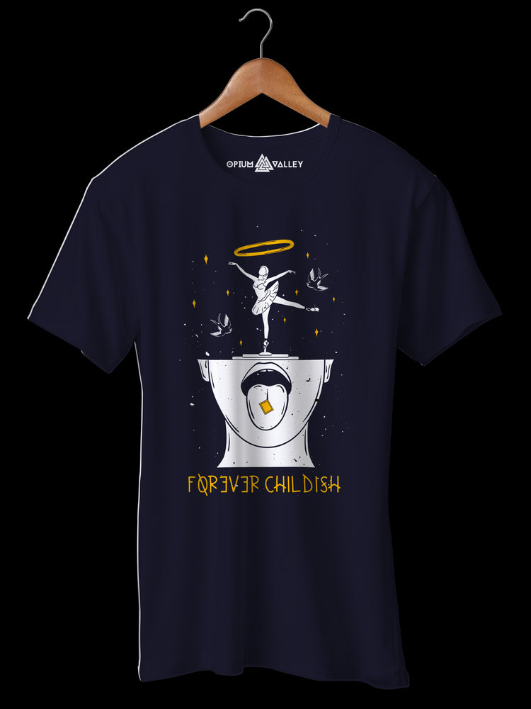 The Hippie Kid - Round Neck T-Shirt - Opium Valley