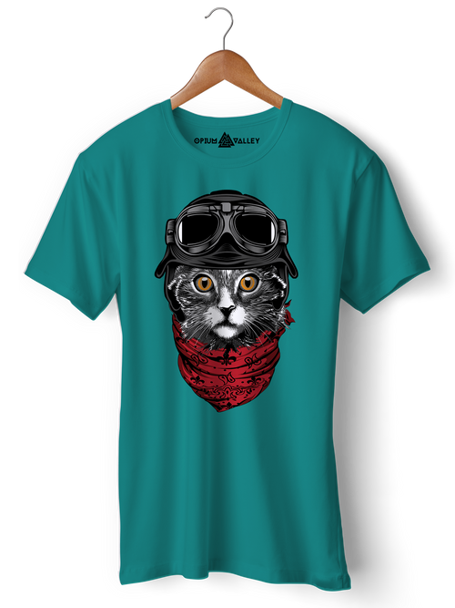 Cat In The Hat - Round Neck T-Shirt - Opium Valley