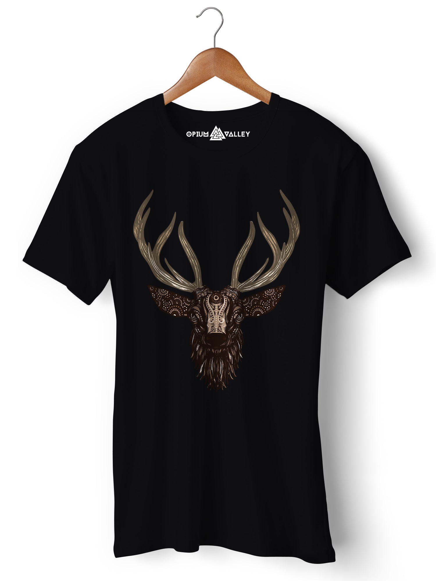Men's Psychedelic Deer Graphic T-Shirt - Vibrant Trippy Nature Design