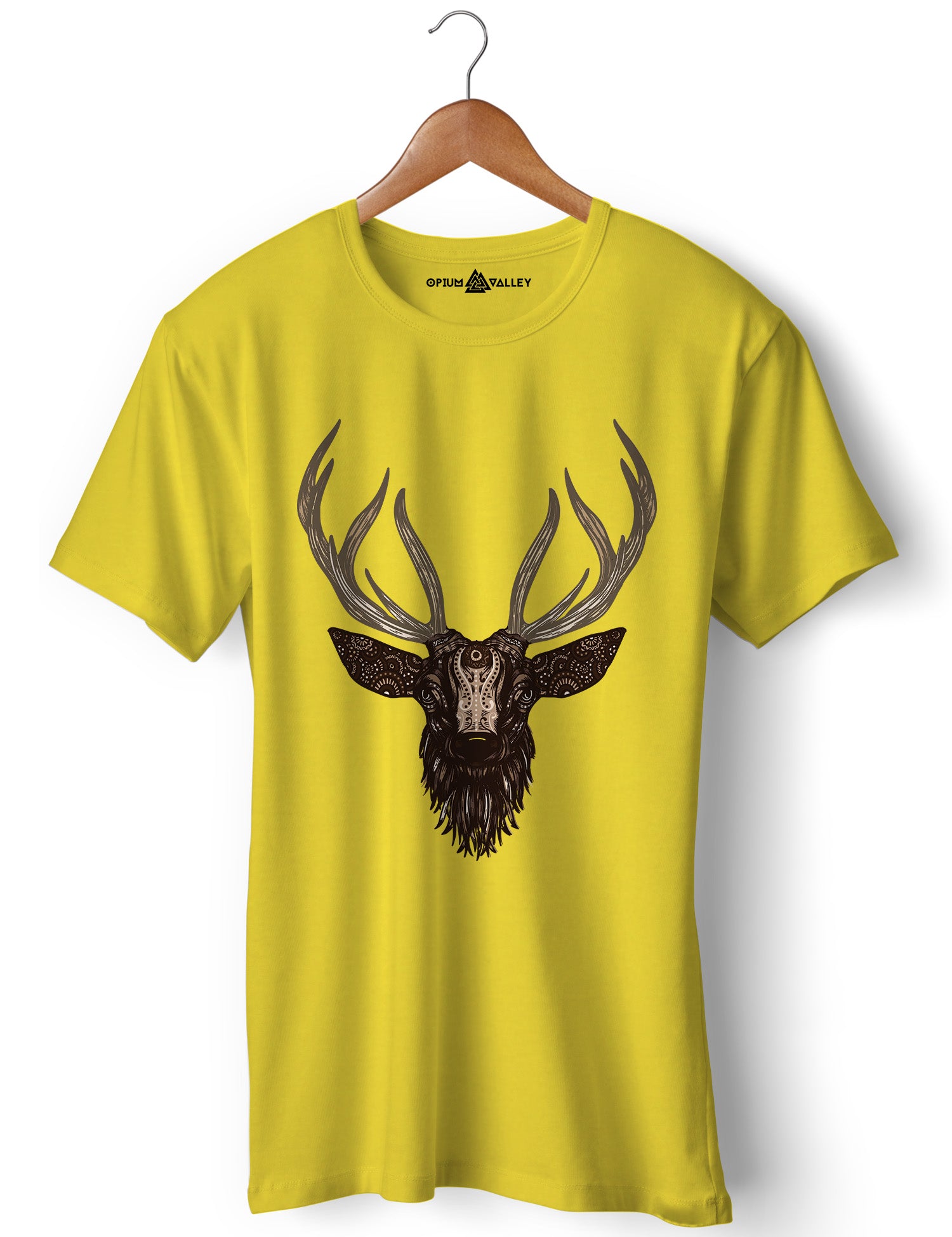 Men's Psychedelic Deer Graphic T-Shirt - Vibrant Trippy Nature Design