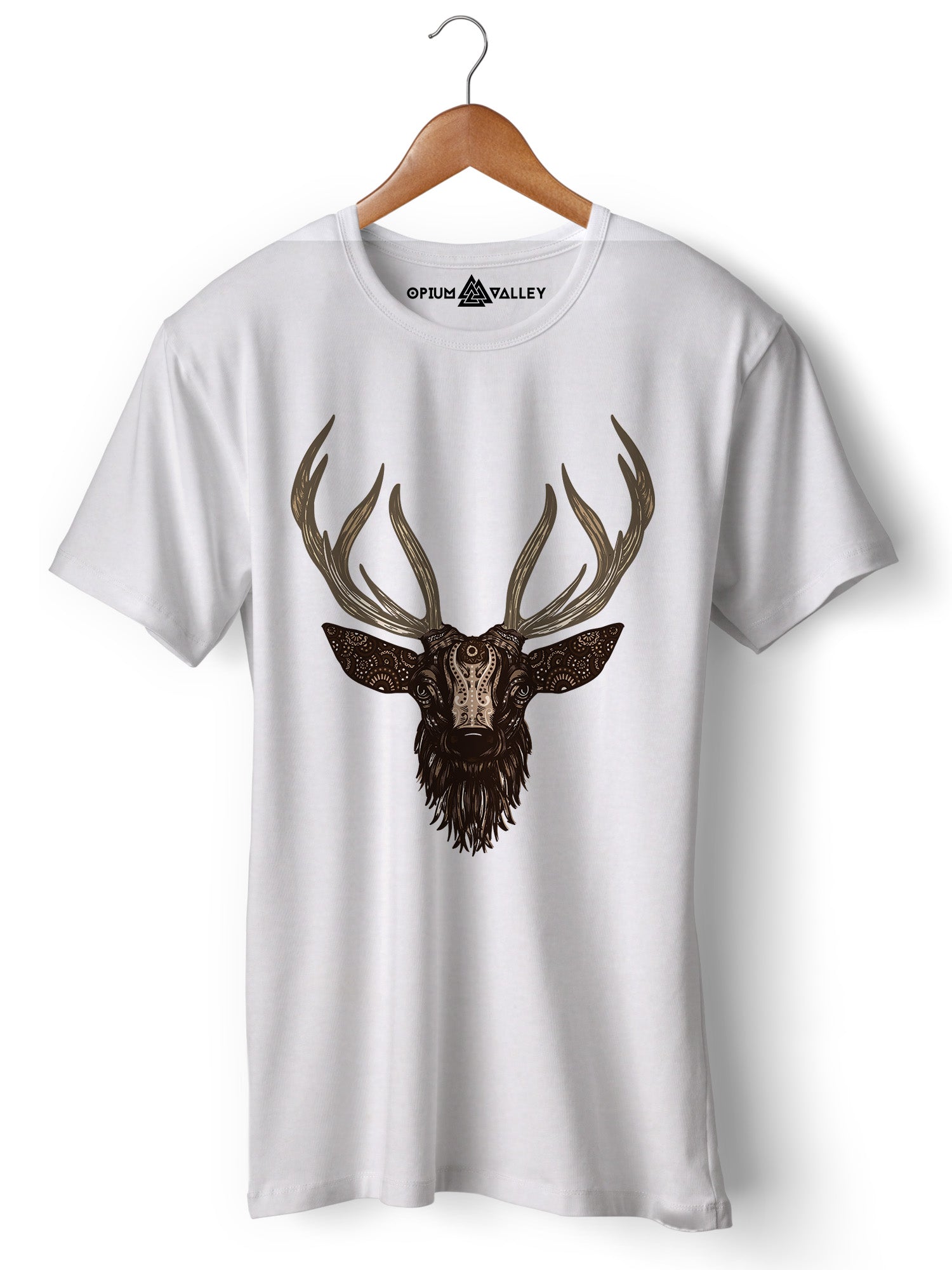 Men's Psychedelic Deer Graphic T-Shirt - Vibrant Trippy Nature Design