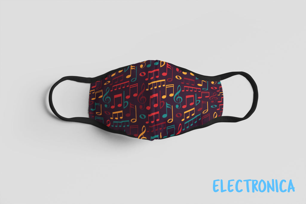 Designer Face Mask (3-layer with filter pocket): ELECTRONICA