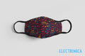 Designer Face Mask (3-layer with filter pocket): ELECTRONICA