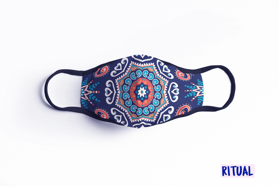 Designer Face Mask (3-layer with filter pocket): RITUAL