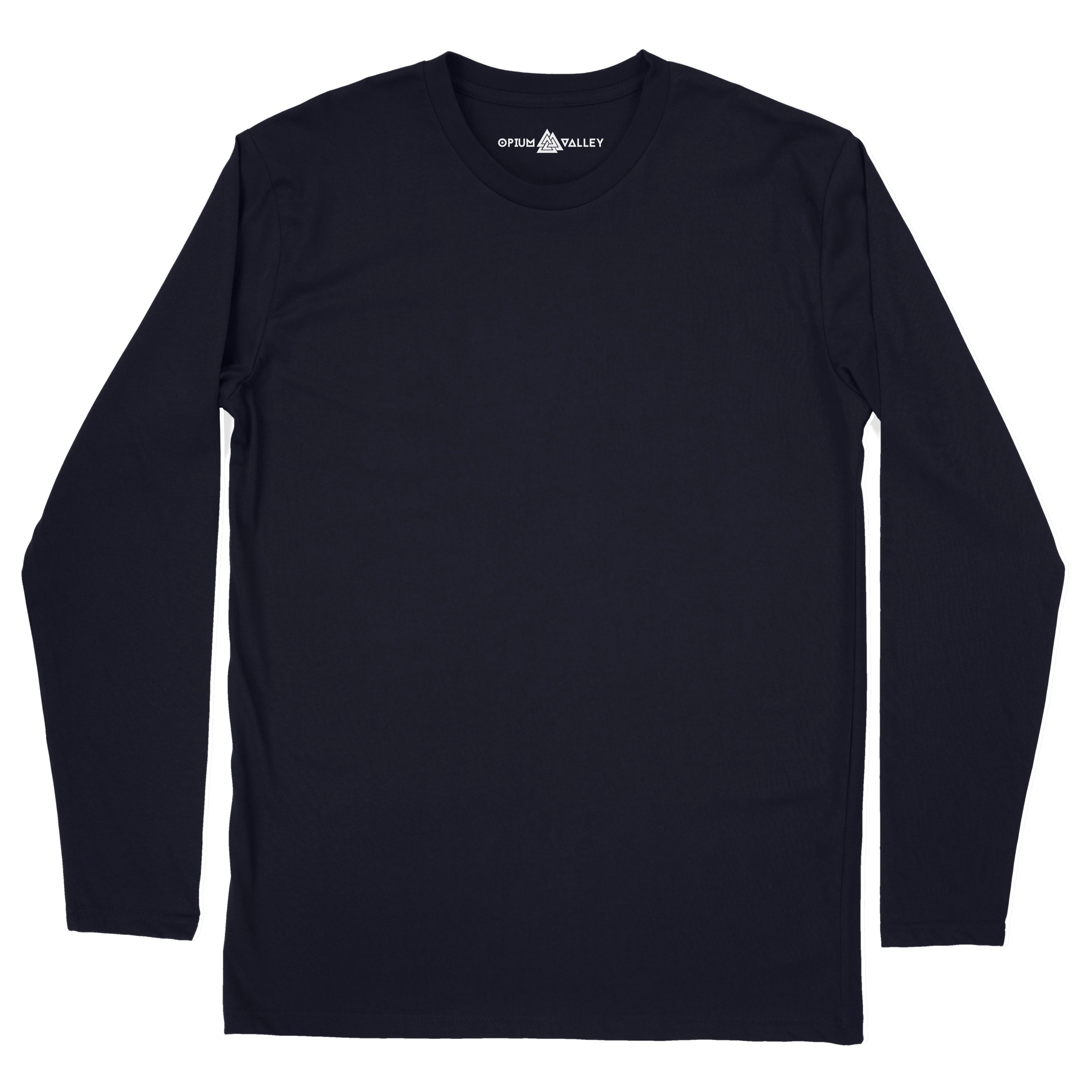 Navy Blue - Full Sleeve T-Shirt - Opium Valley