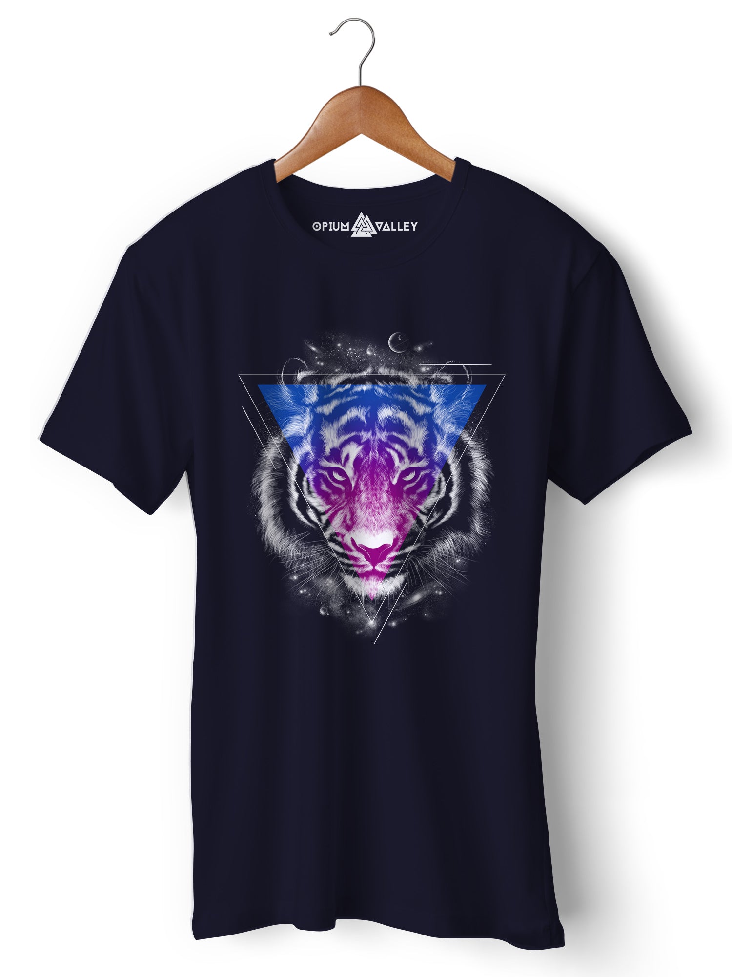 Galactic Lion - Round Neck T-Shirt - Opium Valley