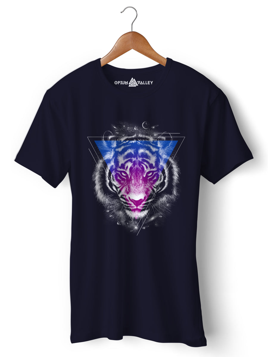 Galactic Lion - Round Neck T-Shirt
