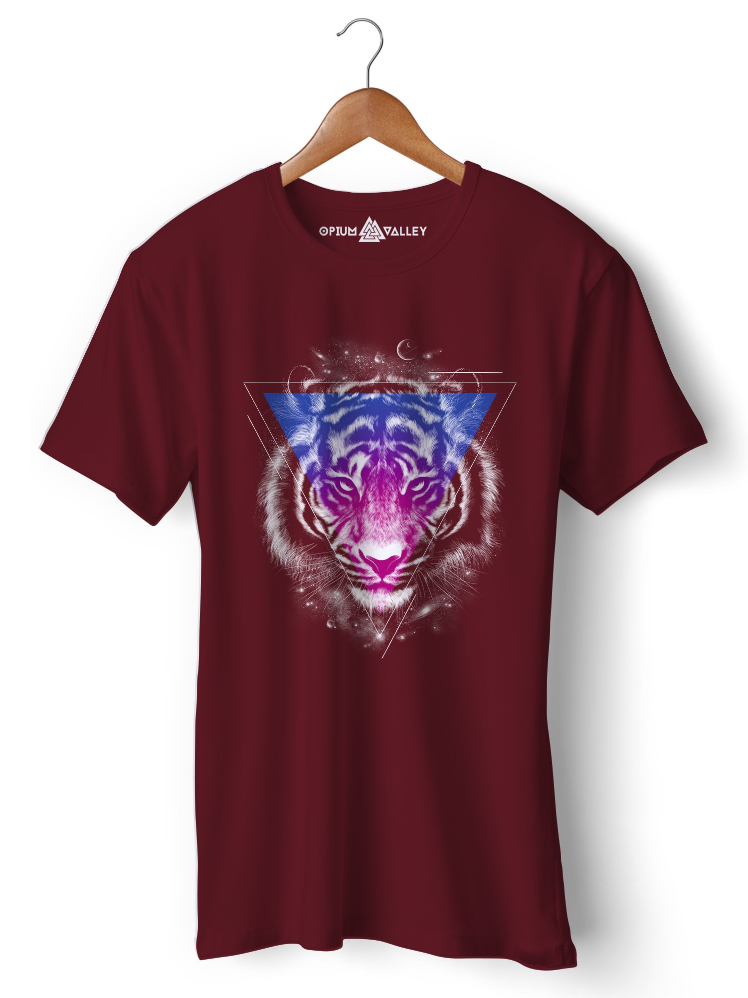 Galactic Lion - Round Neck T-Shirt - Opium Valley