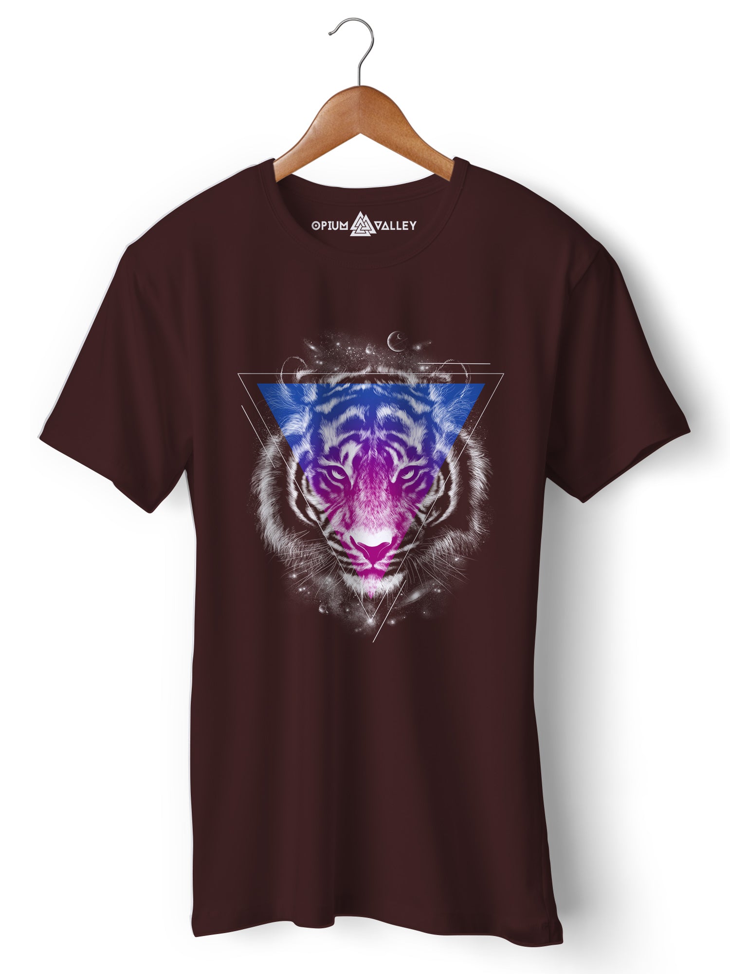 Galactic Lion - Round Neck T-Shirt - Opium Valley