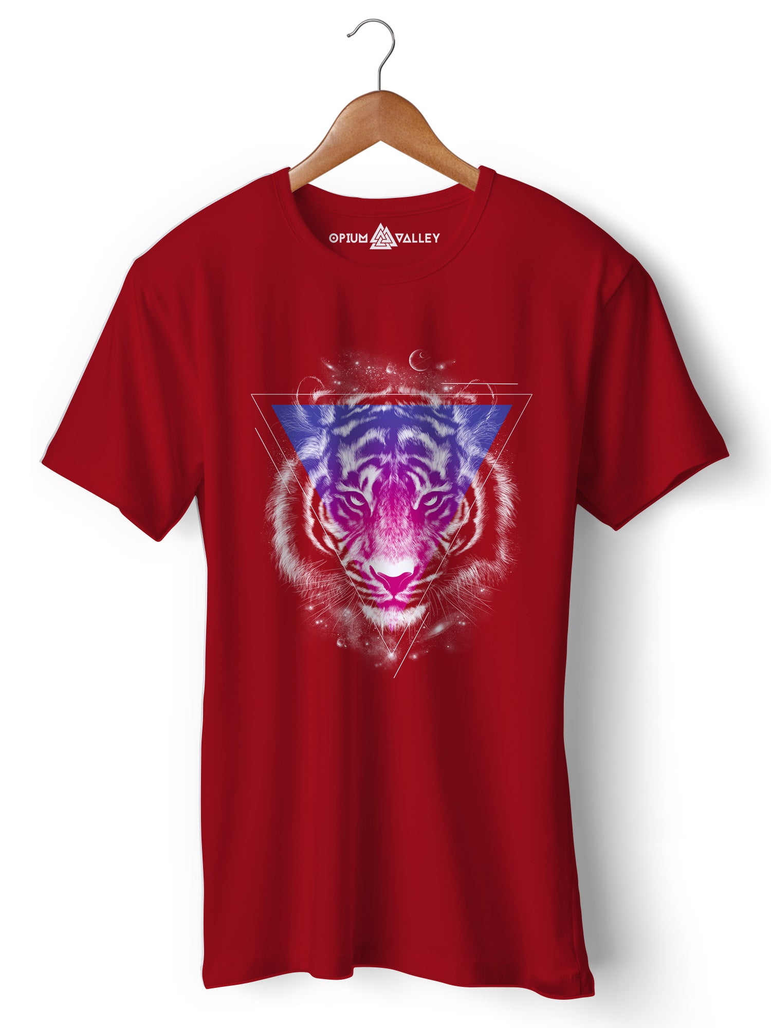 Galactic Lion - Round Neck T-Shirt - Opium Valley