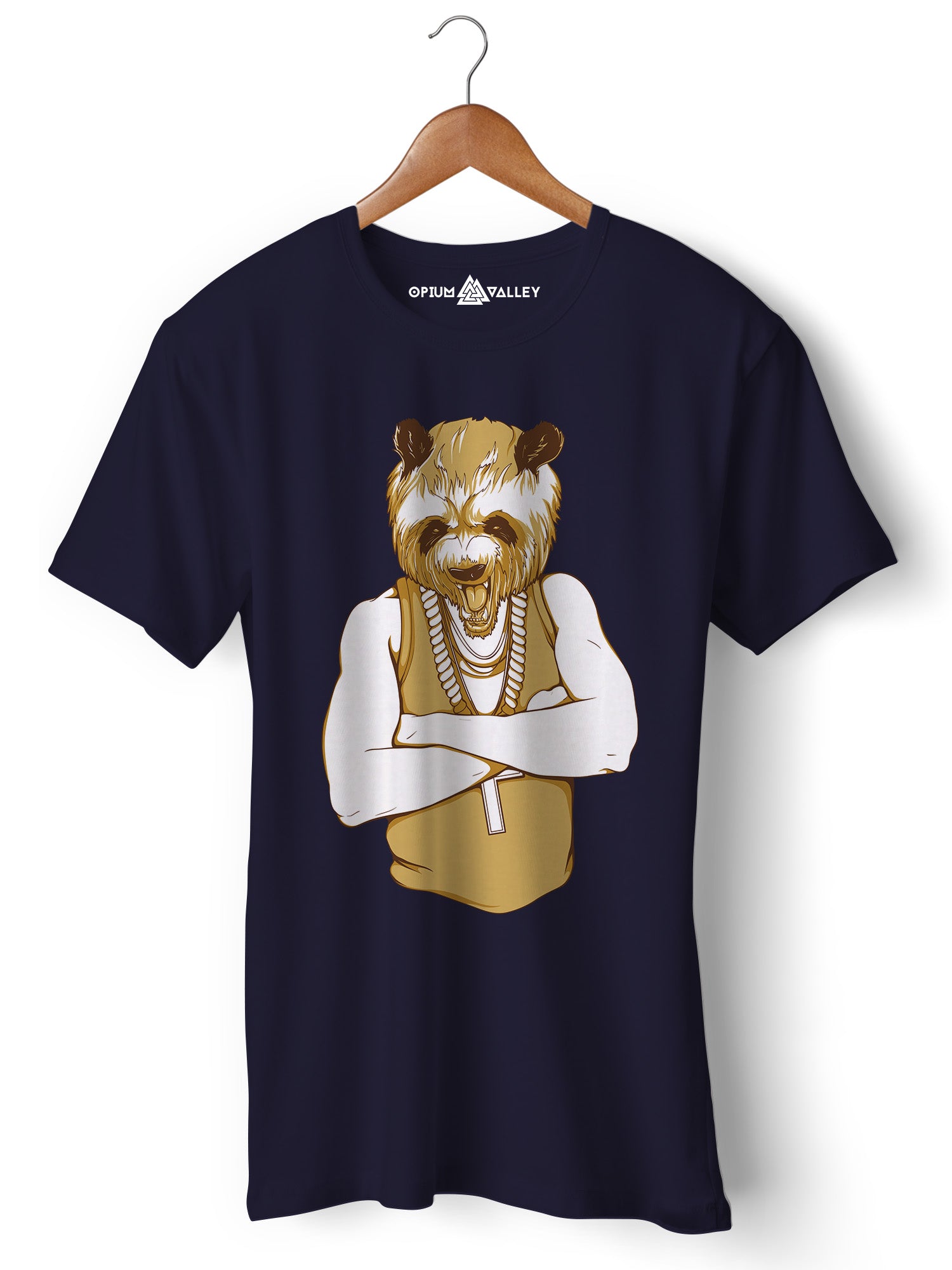 Gangster Panda - Round Neck T-Shirt - Opium Valley