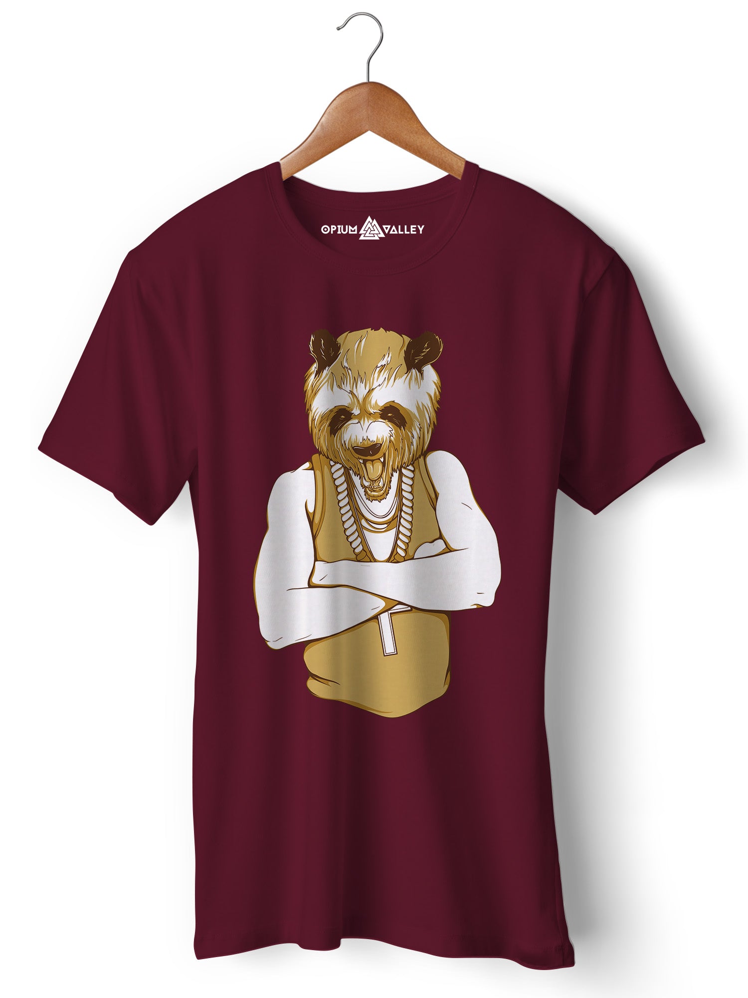 Gangster Panda - Round Neck T-Shirt - Opium Valley