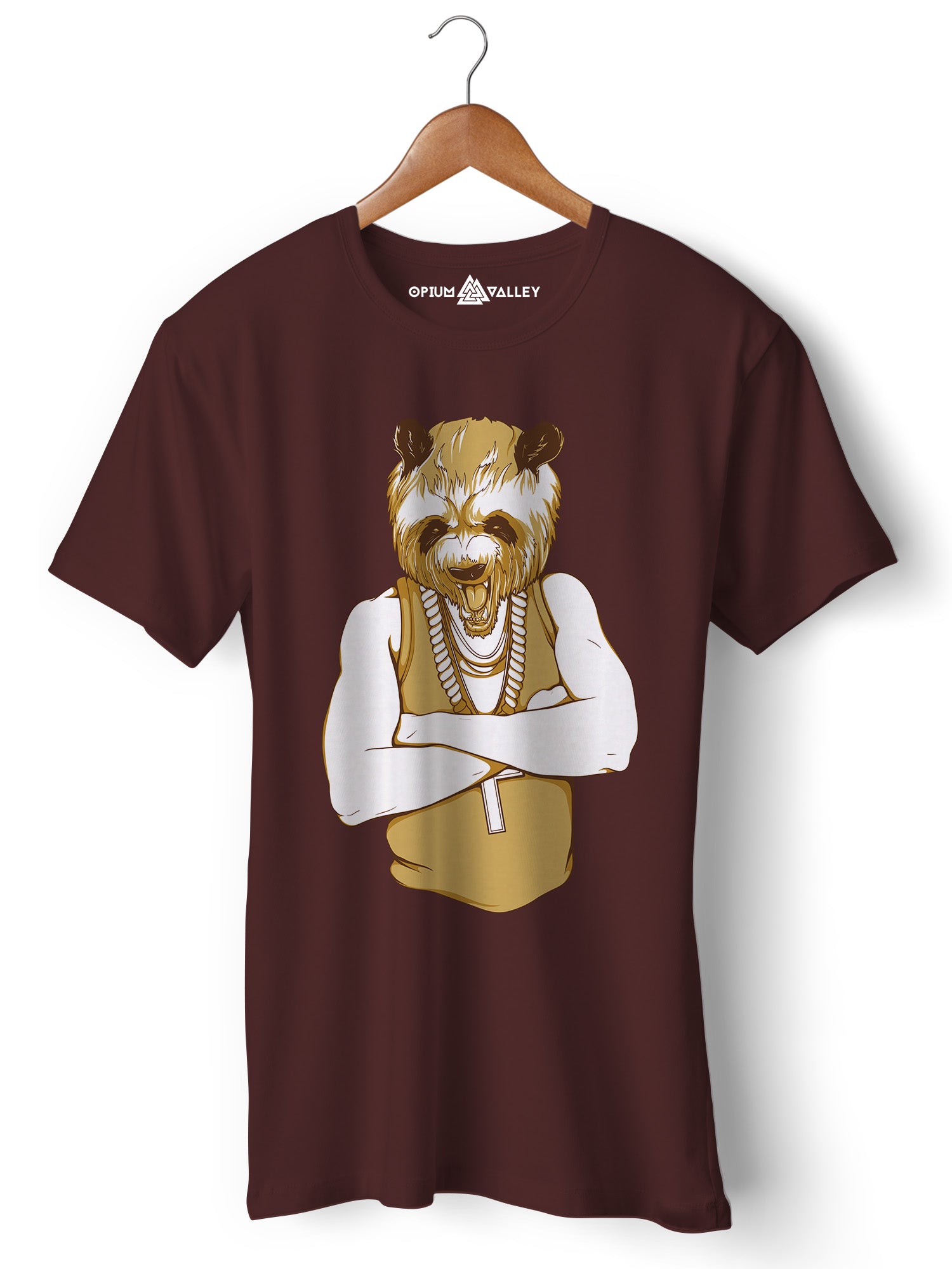 Gangster Panda - Round Neck T-Shirt - Opium Valley