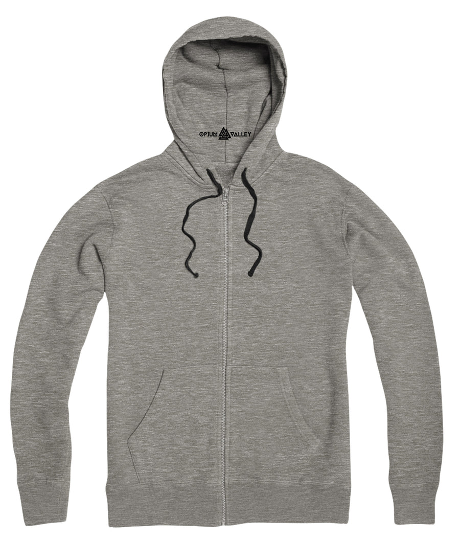 Gray Melange- Zipper Hoodie