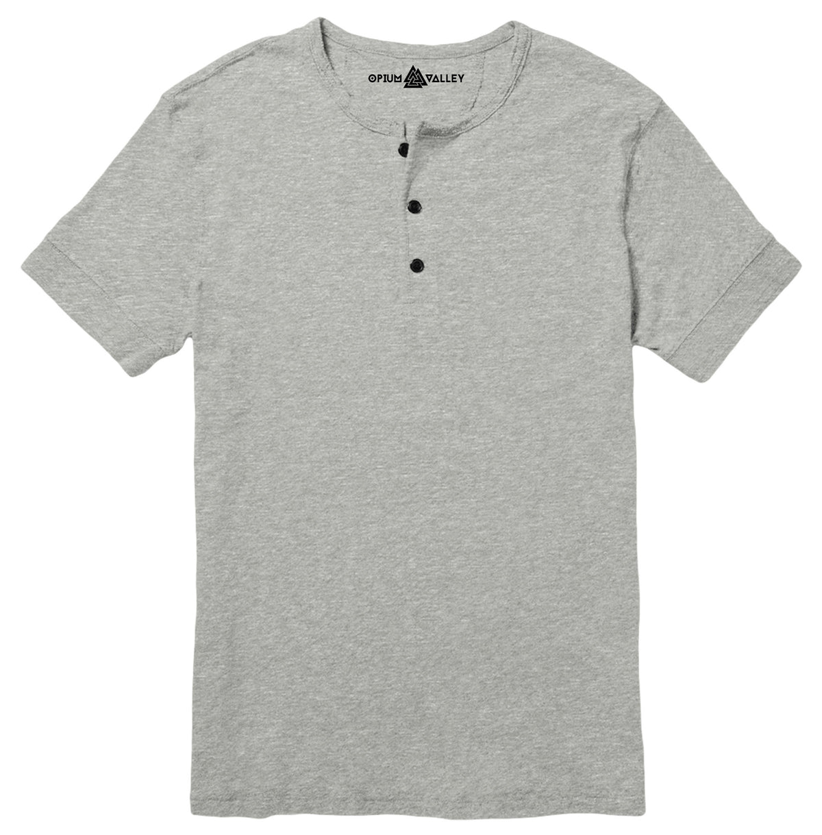 Gray Melange - Henley T-Shirt - Opium Valley