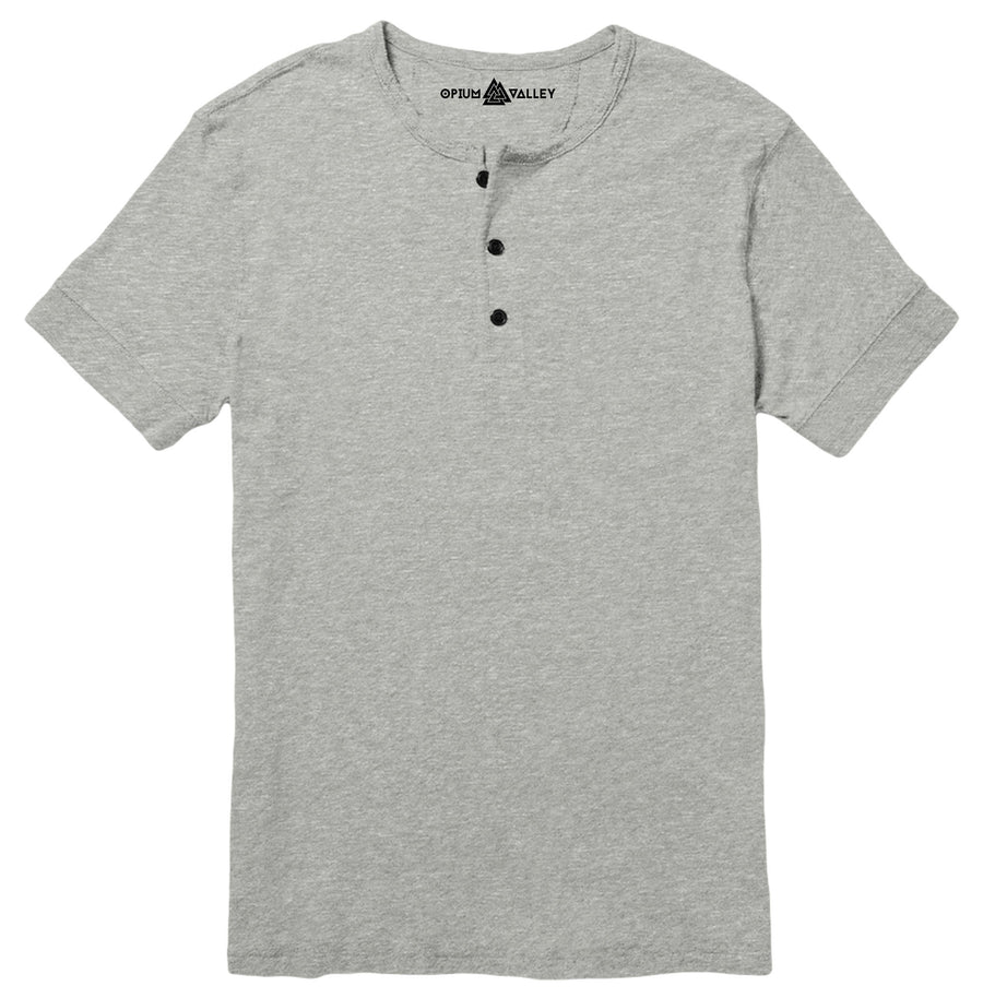 Gray Melange - Henley T-Shirt