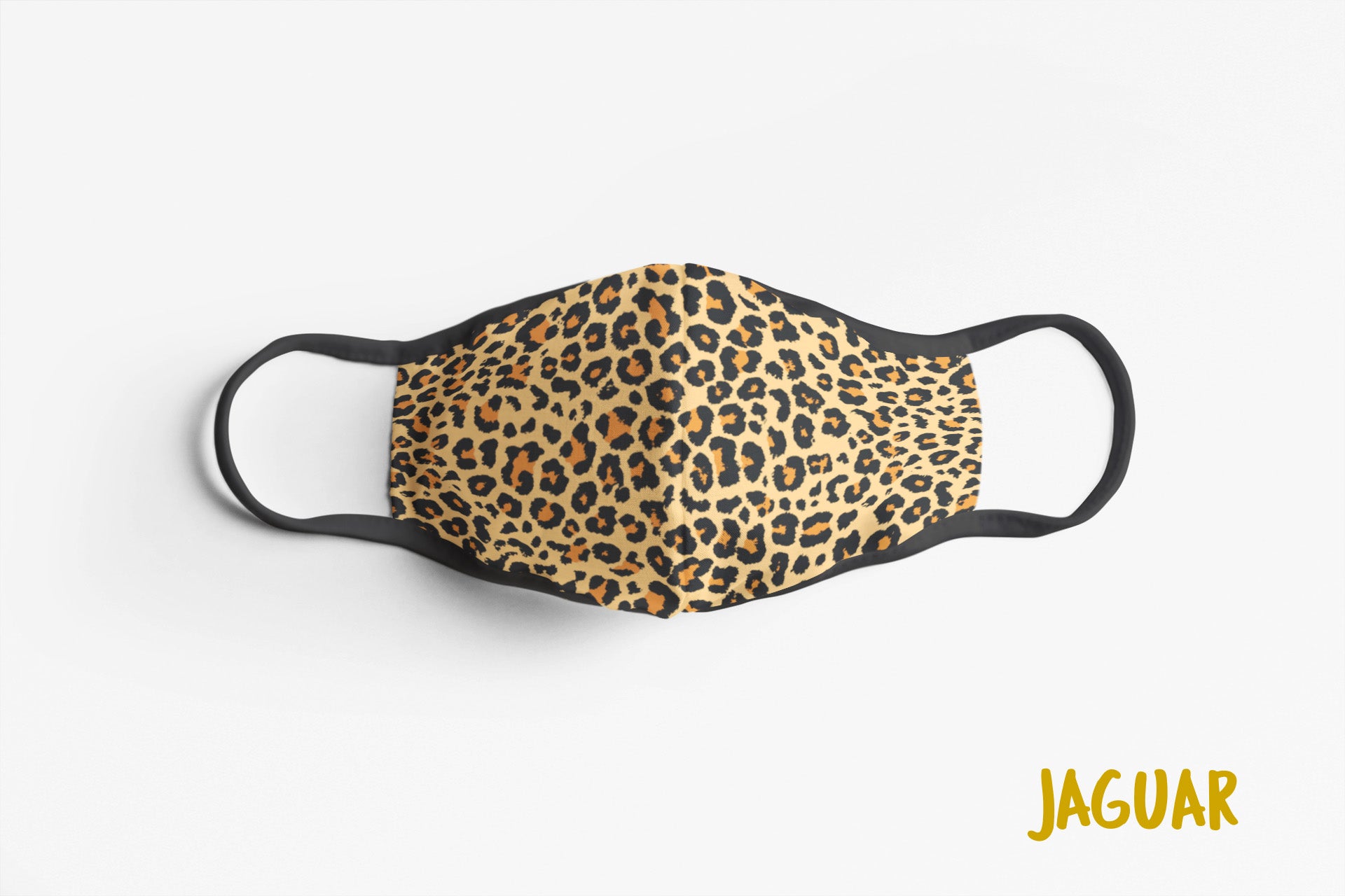 Designer Face Mask (3-layer with filter pocket & Nose Clip & Adjustable earloop): JAGUAR