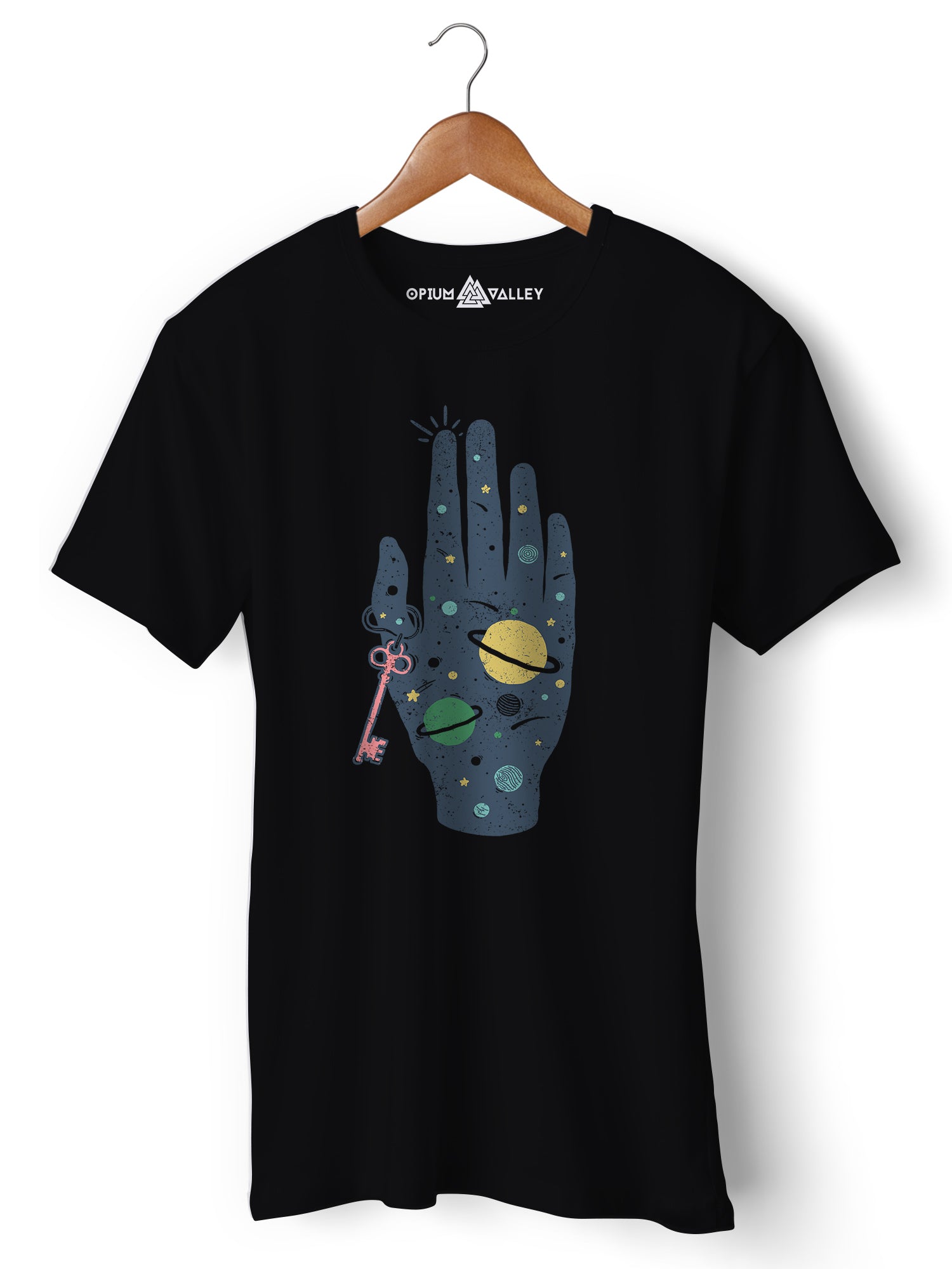 Key To Universe - Round Neck T-Shirt - Opium Valley