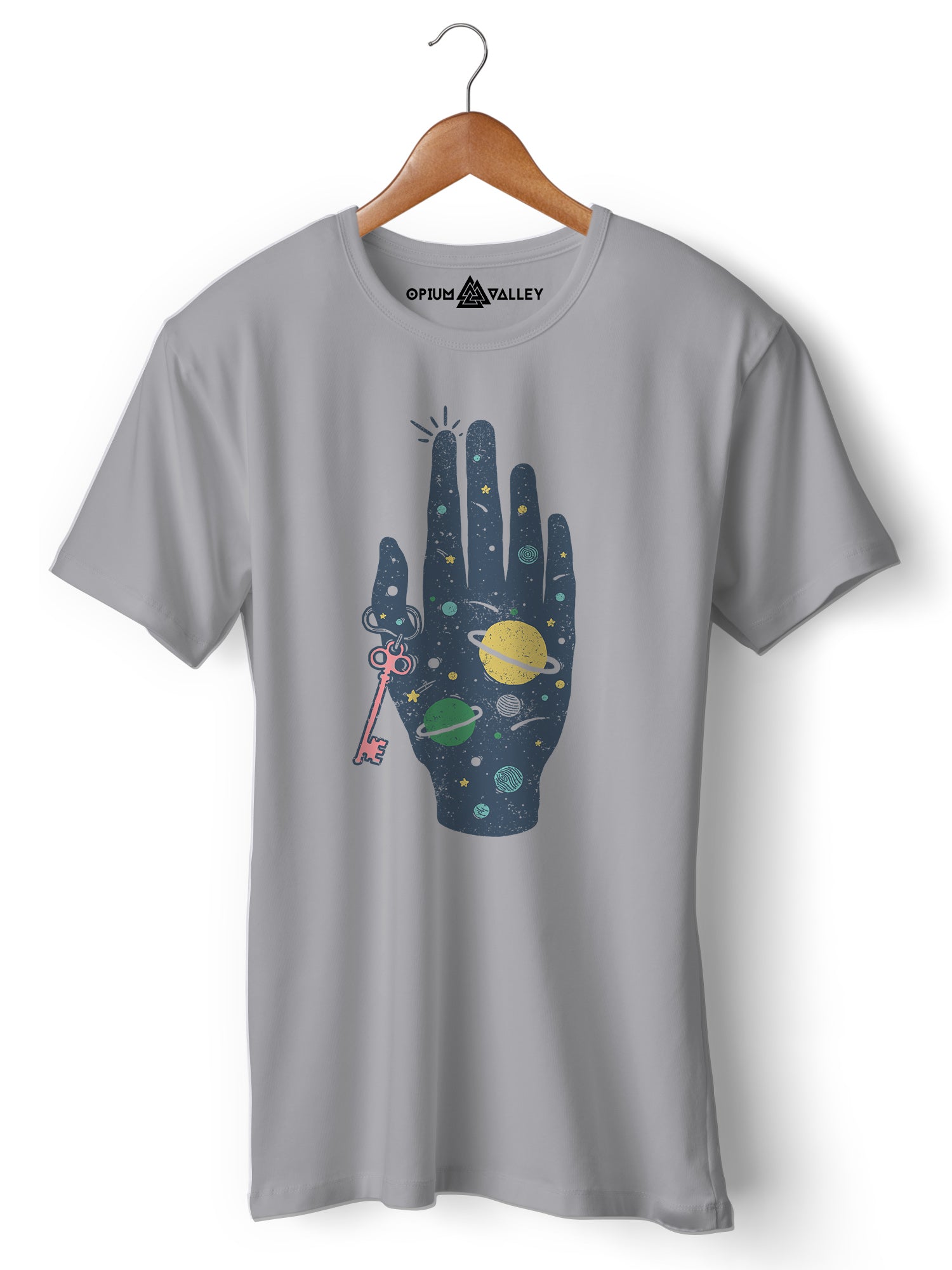 Key To Universe - Round Neck T-Shirt - Opium Valley