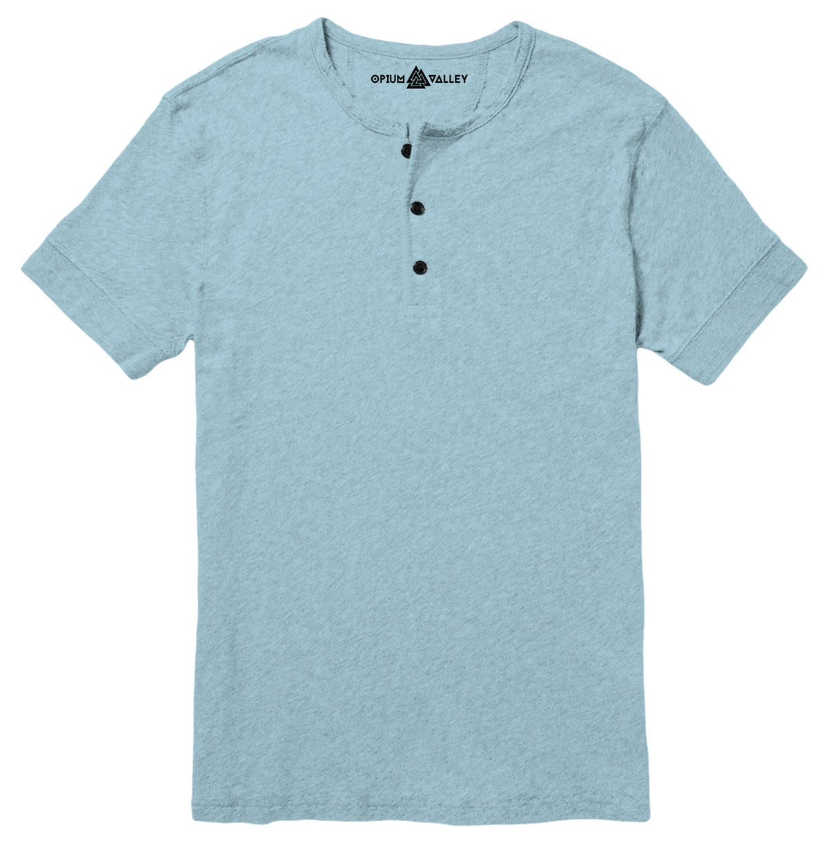 Light Blue - Henley T-Shirt - Opium Valley