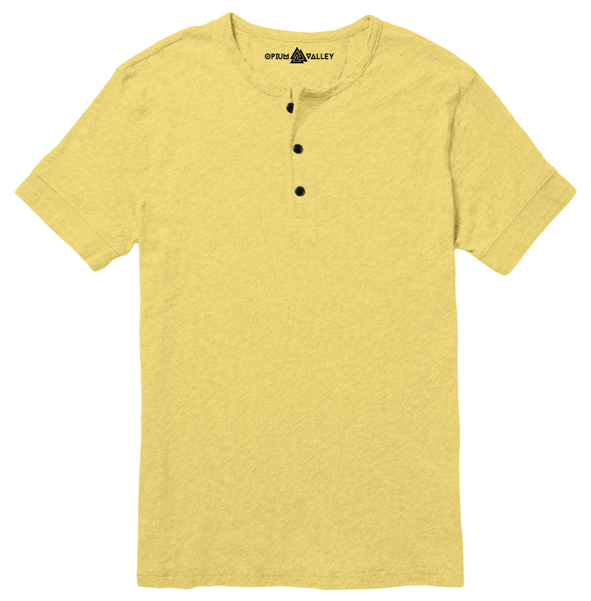Light Yellow - Henley T-Shirt - Opium Valley