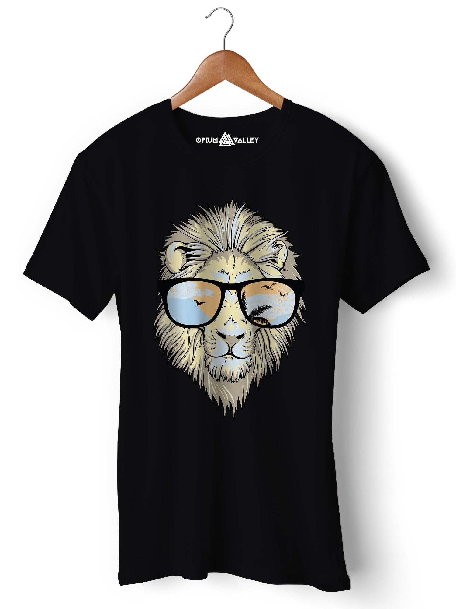 Leisure Lion - Round Neck T-Shirt - Opium Valley