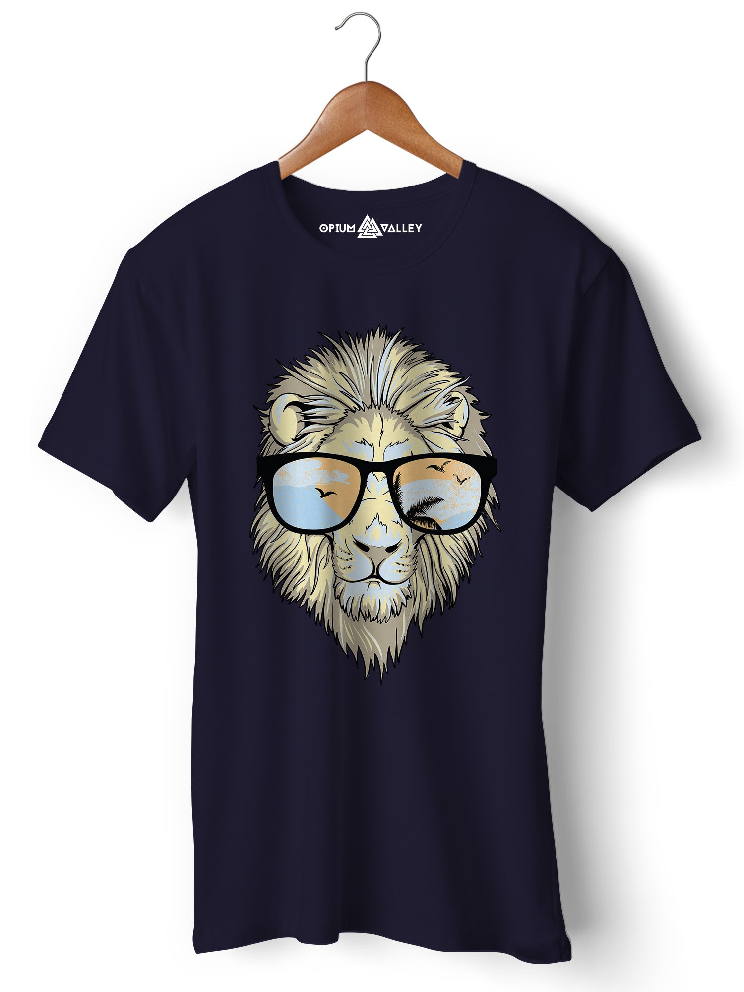 Leisure Lion - Round Neck T-Shirt - Opium Valley