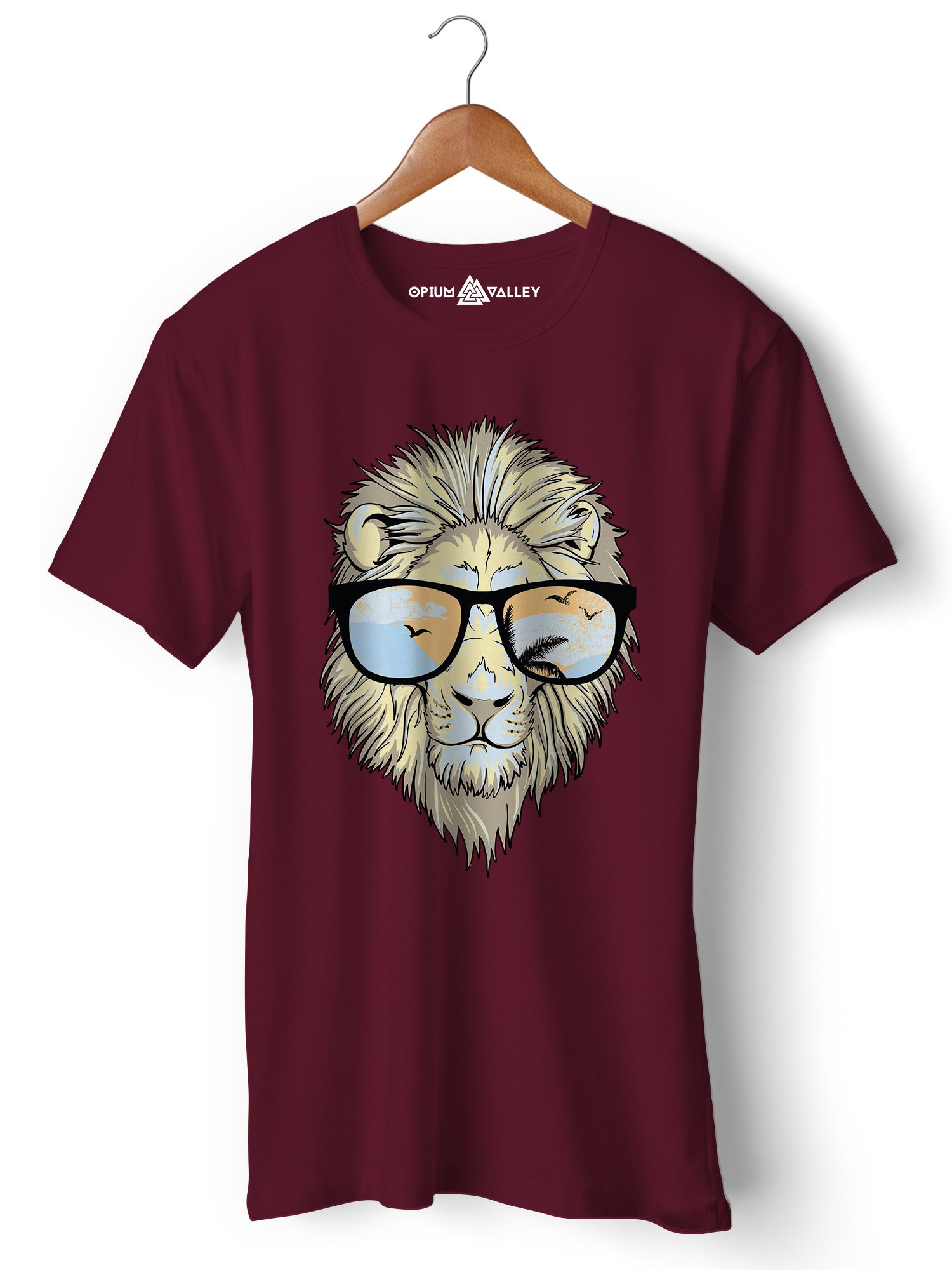 Leisure Lion - Round Neck T-Shirt - Opium Valley