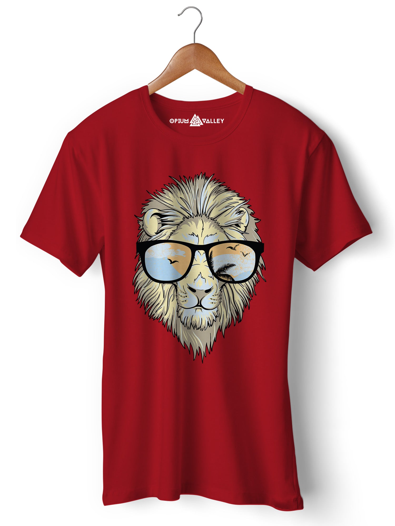 Leisure Lion - Round Neck T-Shirt - Opium Valley
