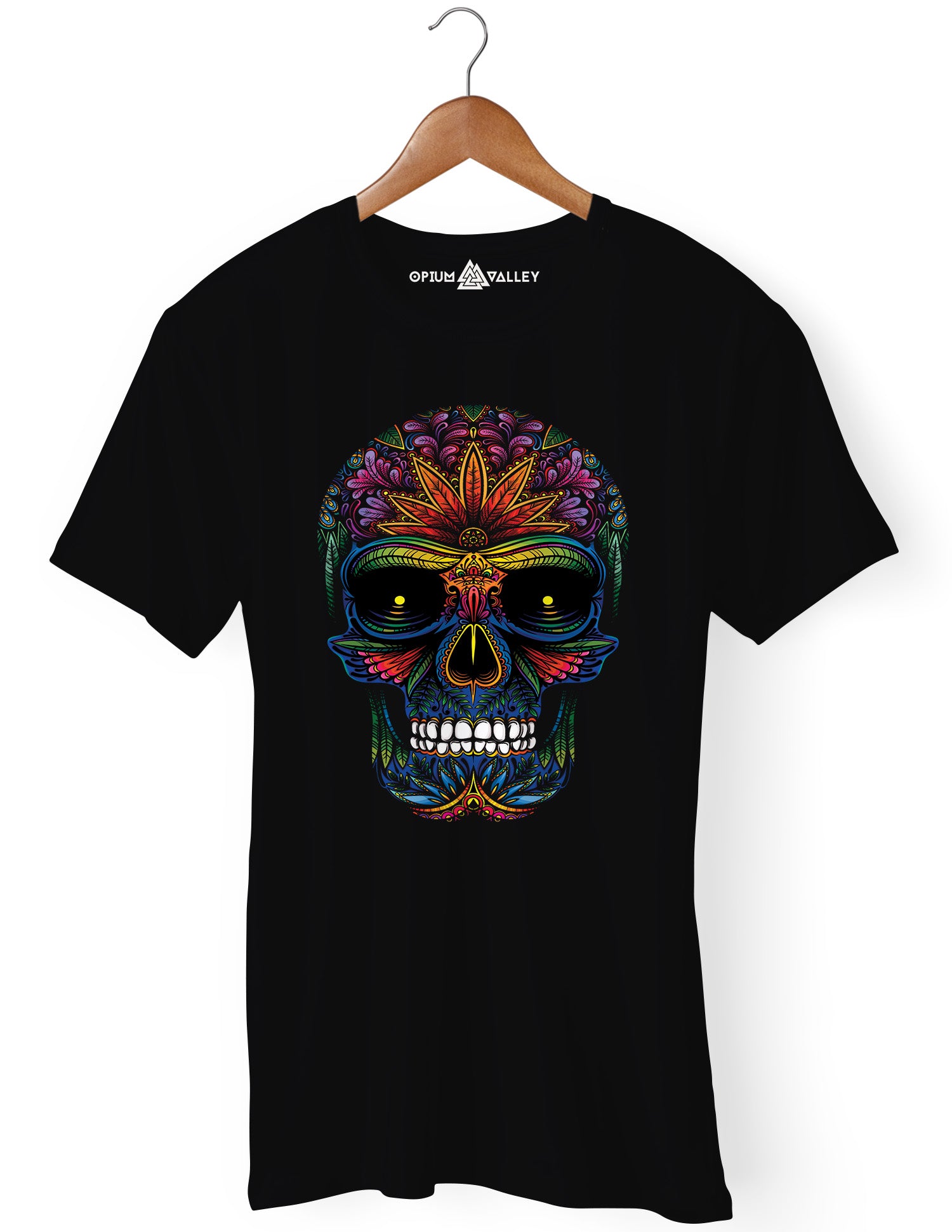 Men's Devil Kush Psychedelic Graphic T-Shirt - Vibrant Trippy Design