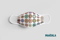 Designer Face Mask (3-layer with filter pocket, Nose Clip & Adjustable Earloop): MANDALA