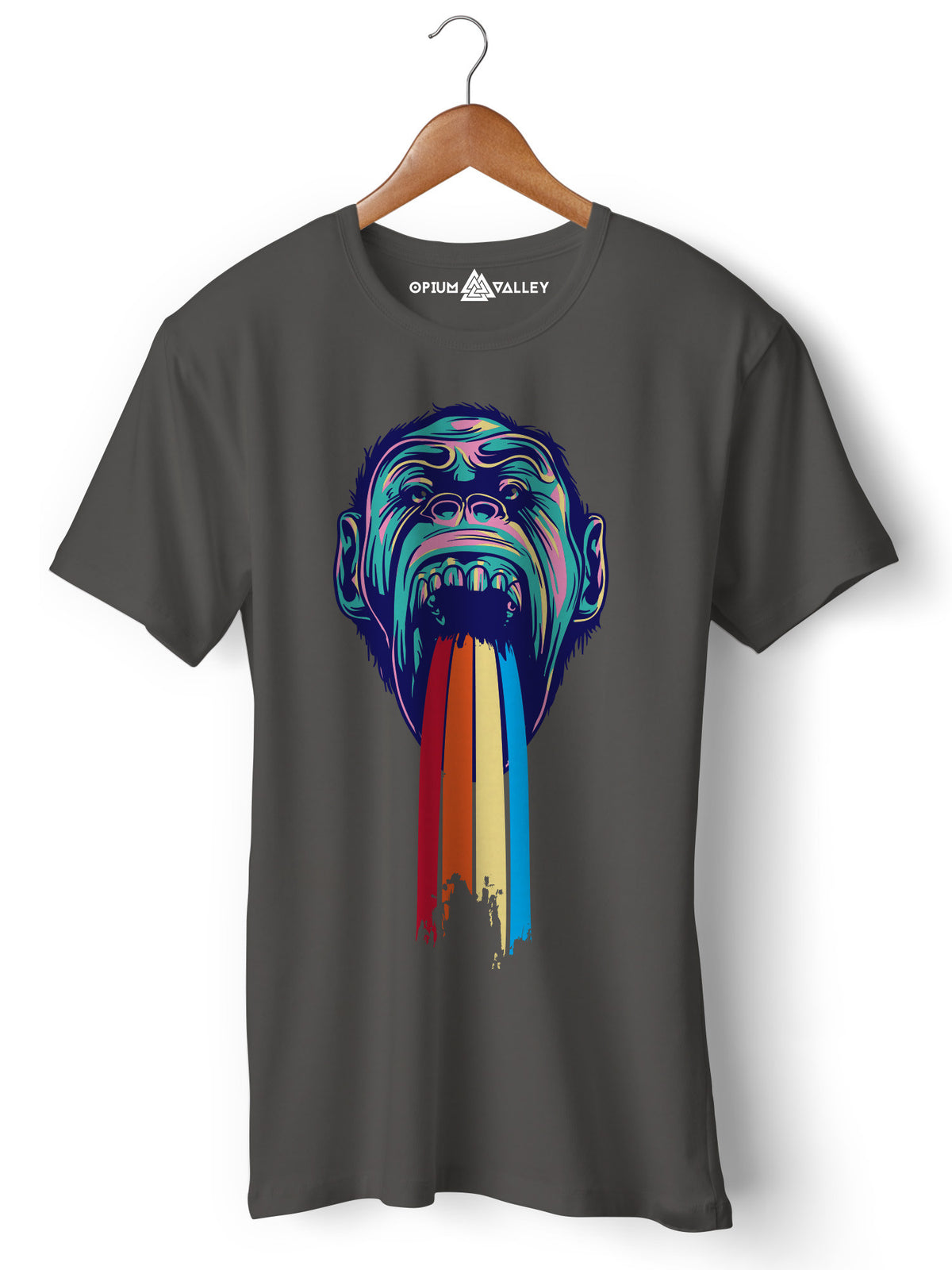 Monkey Rain - Round Neck T-Shirt - Opium Valley